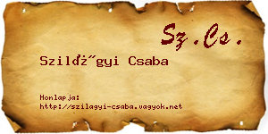 Szilágyi Csaba névjegykártya