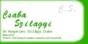 csaba szilagyi business card