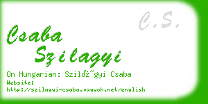 csaba szilagyi business card